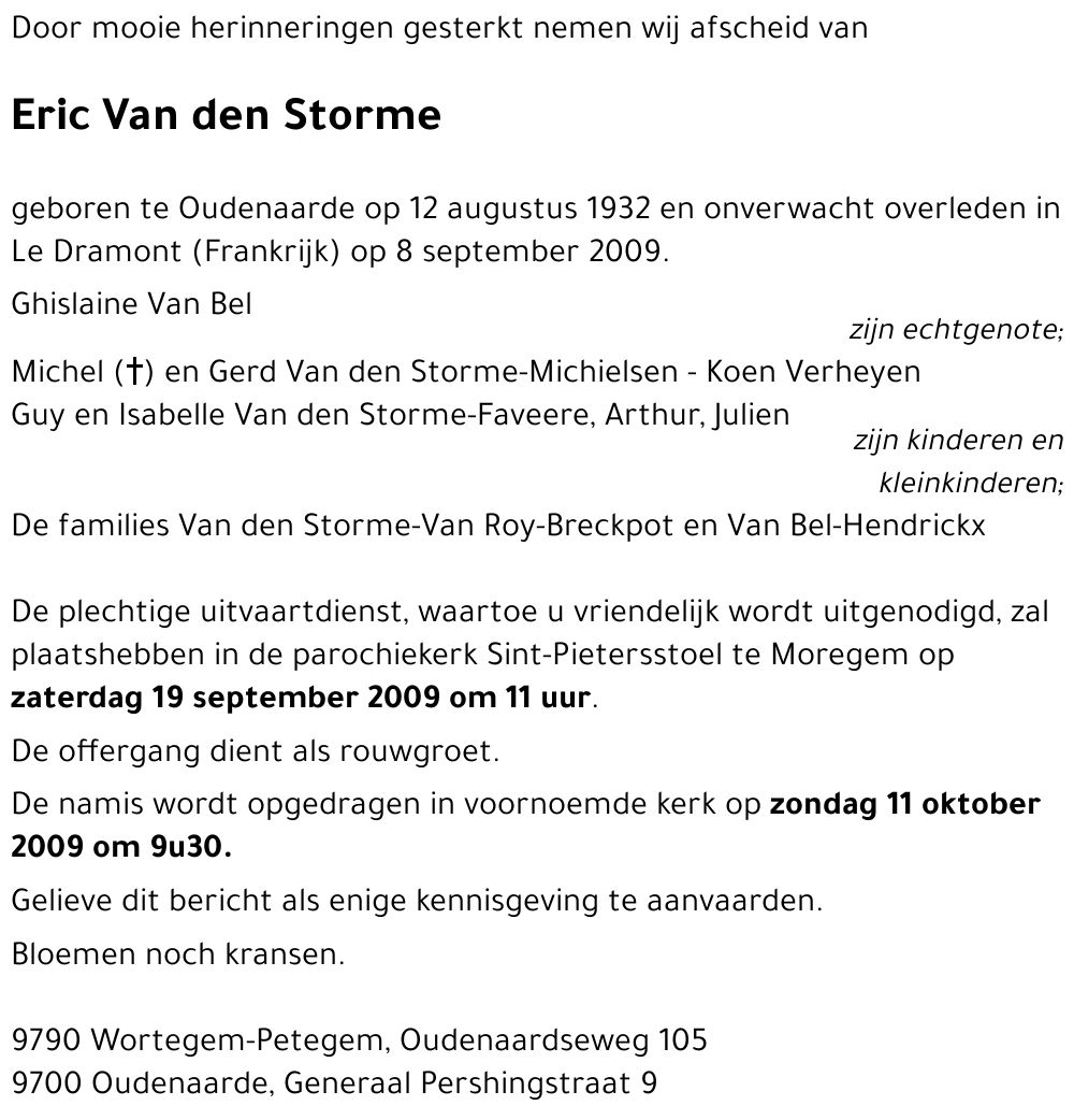 Eric Van den Storme