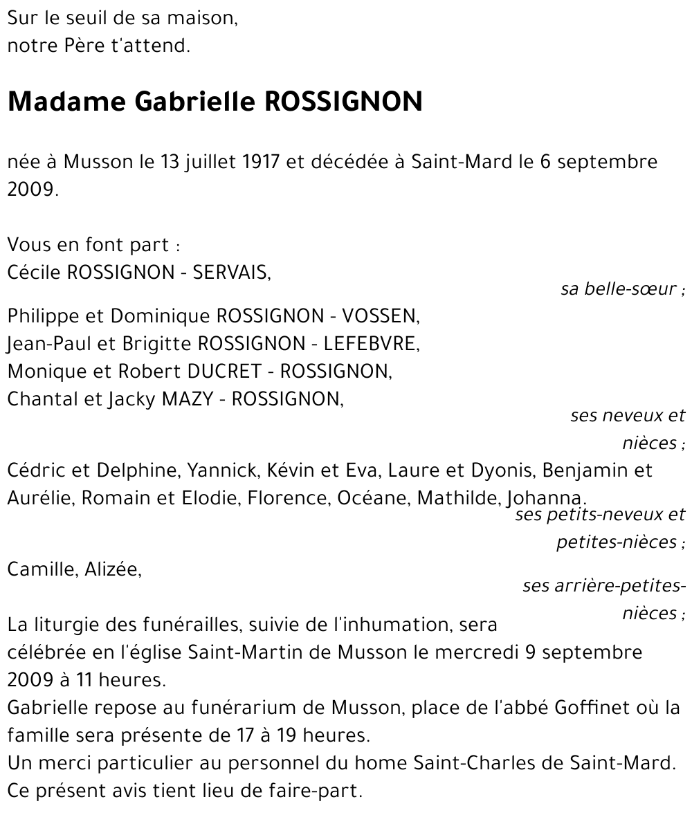 Gabrielle ROSSIGNON