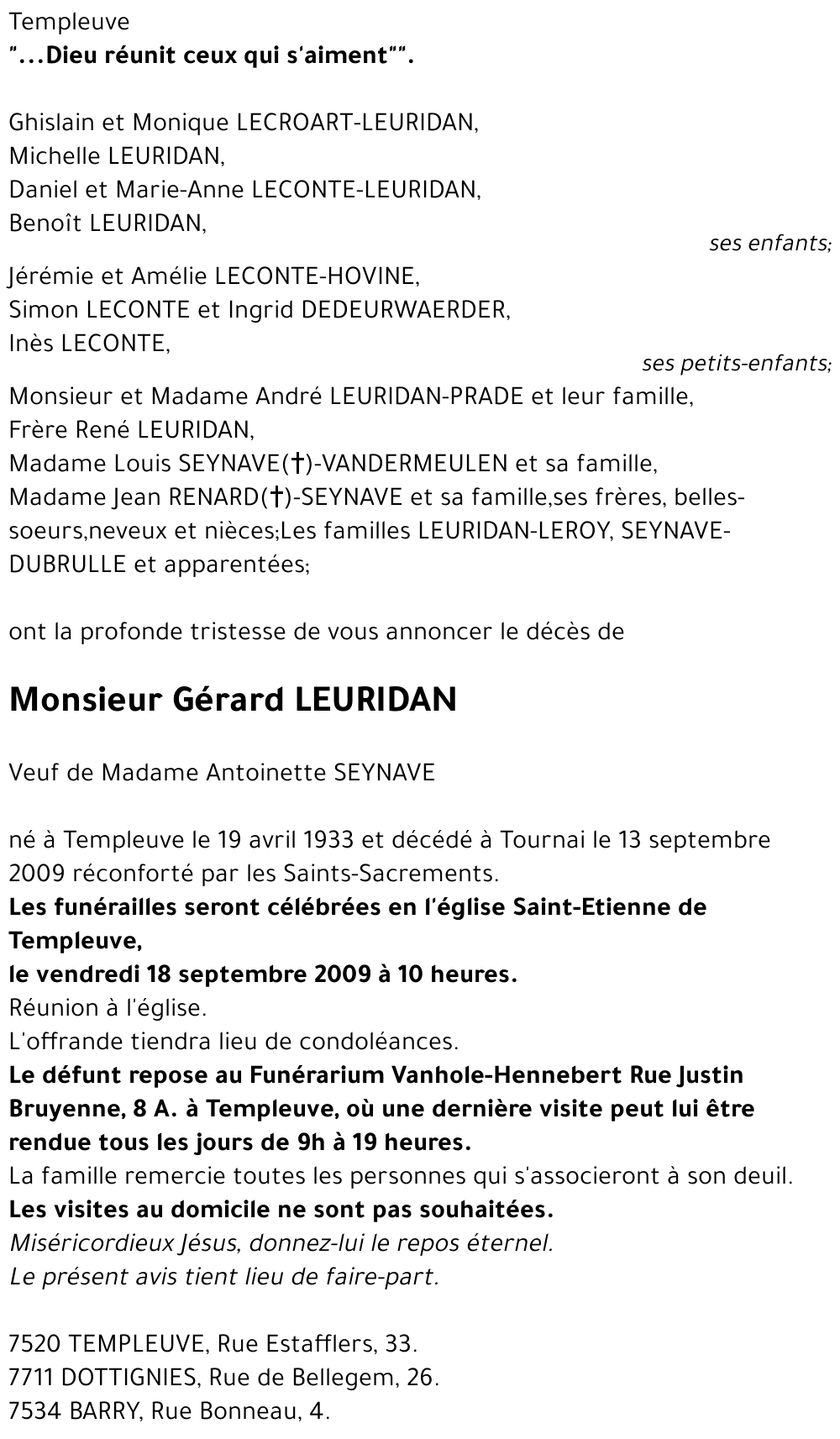 Gérard LEURIDAN