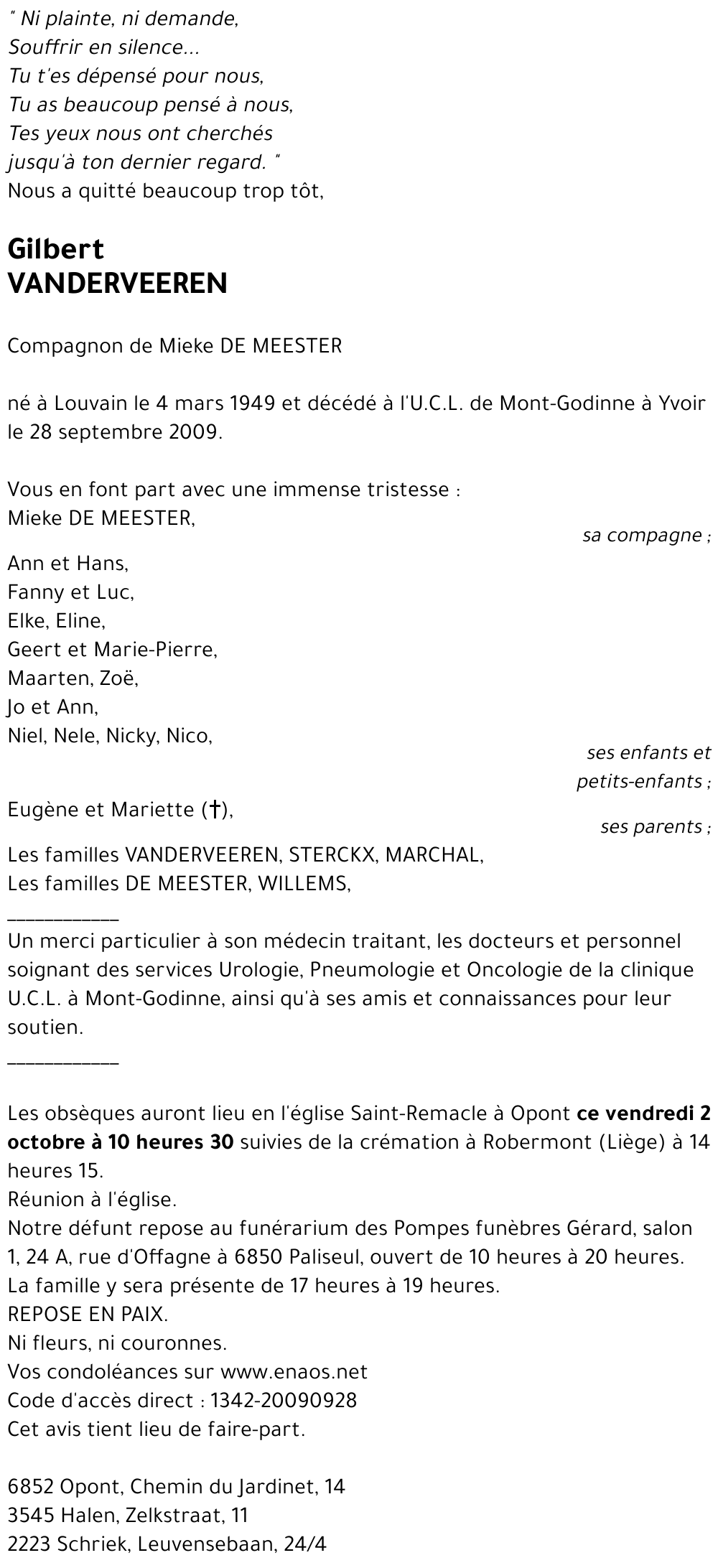 Gilbert VANDERVEEREN