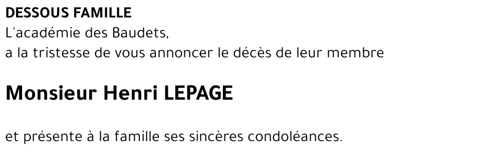 Henri LEPAGE