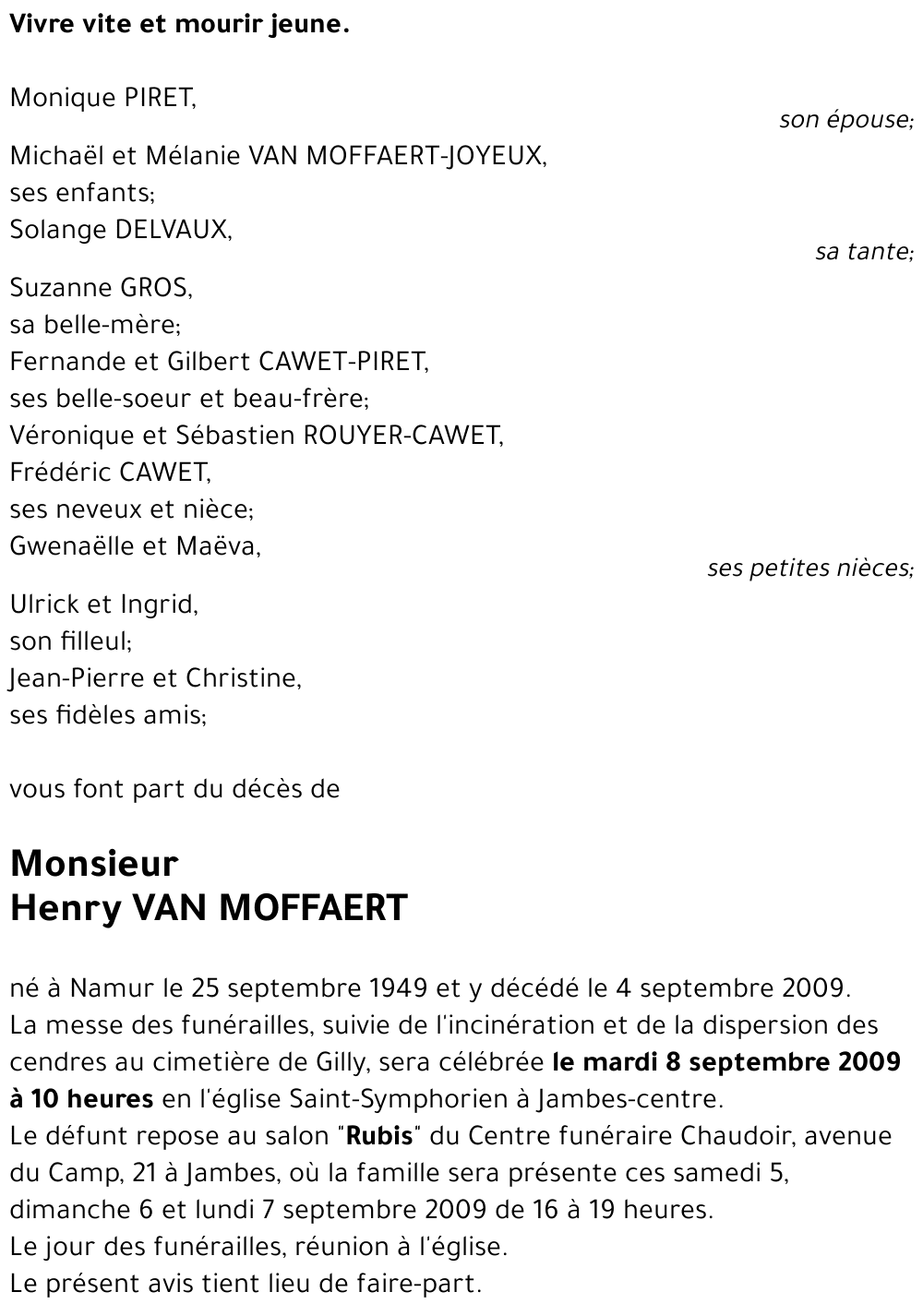 Henry VAN MOFFAERT