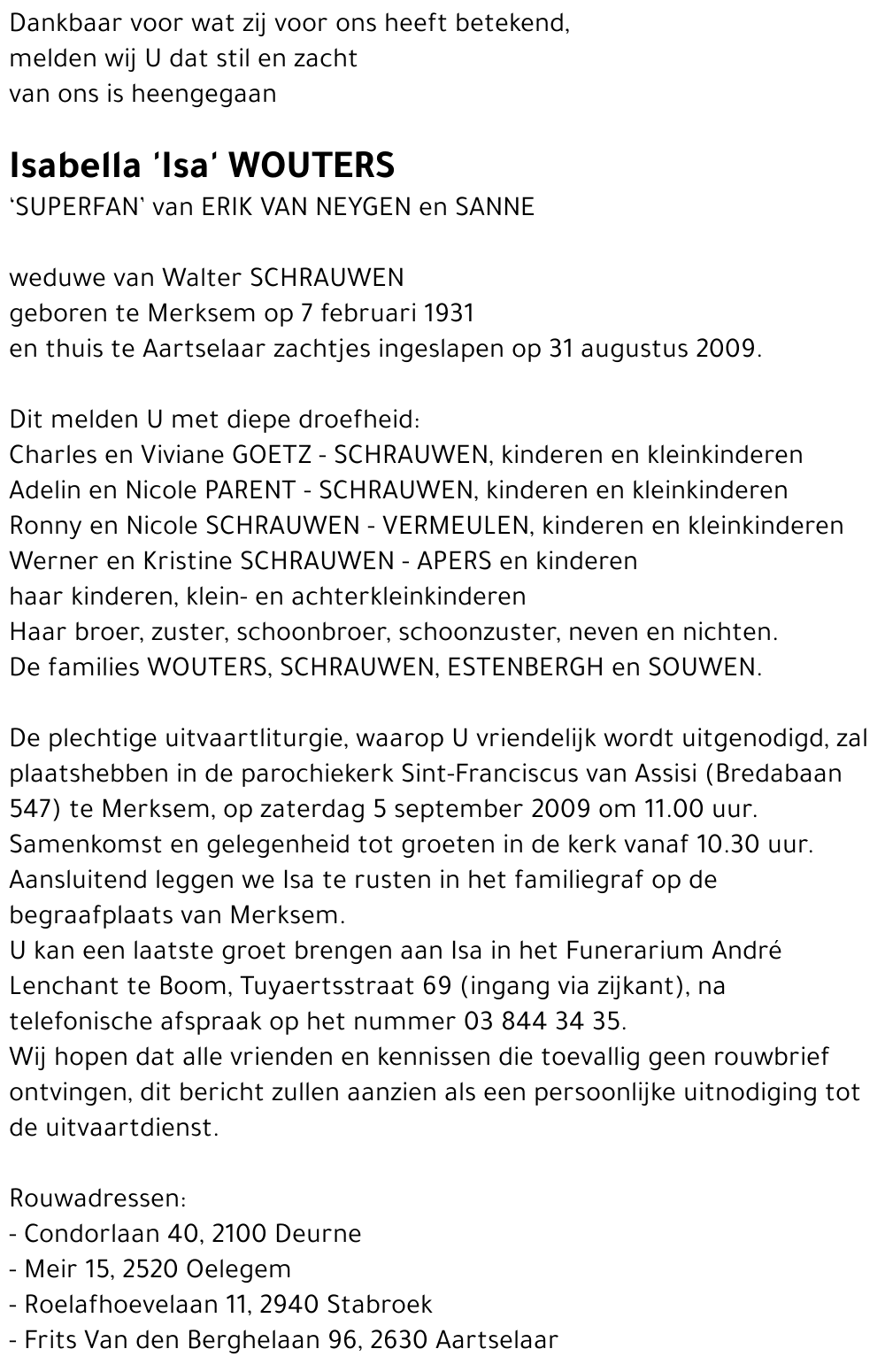 Isabella 'Isa' Wouters