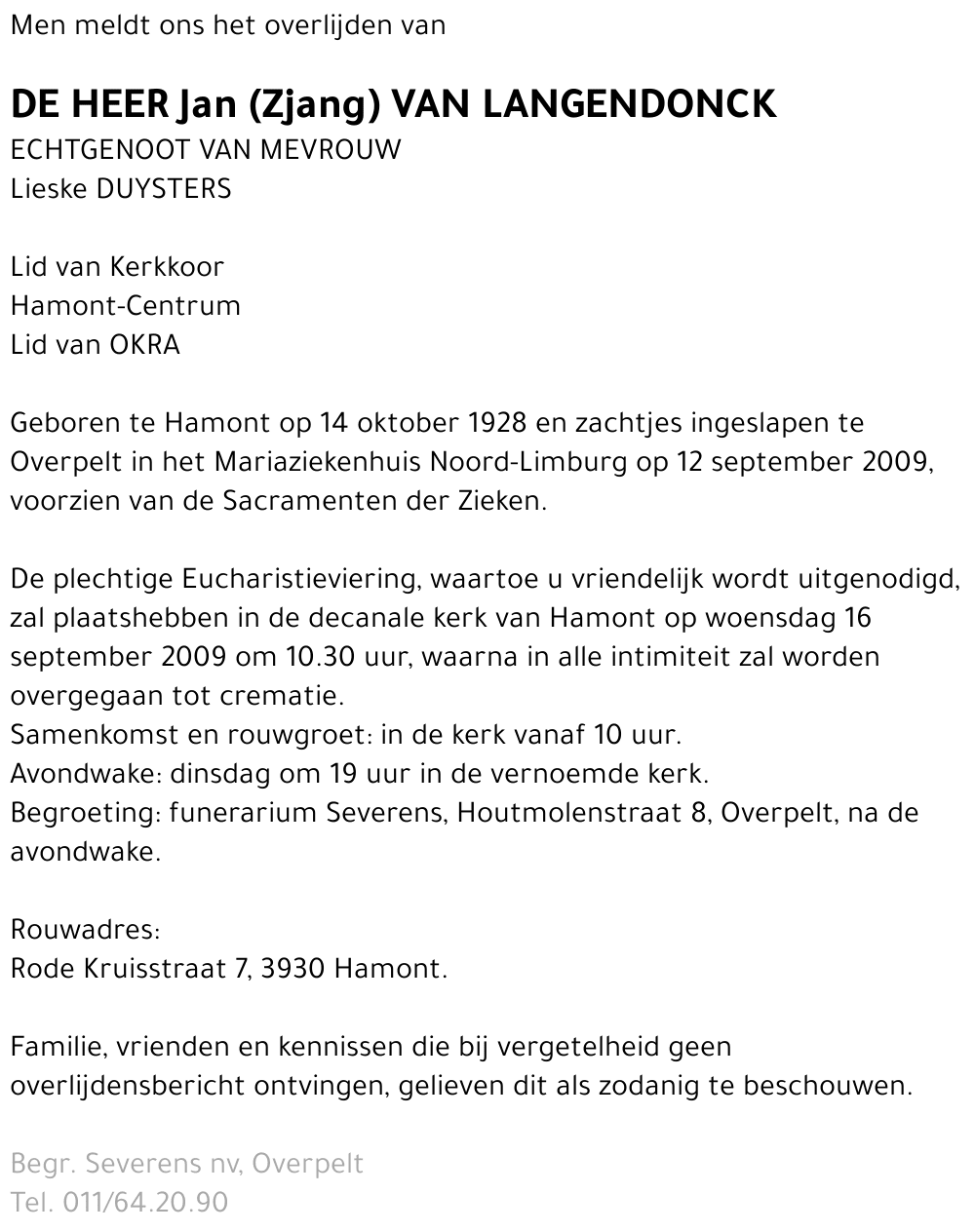 Jan (Zjang) Van Langendonck