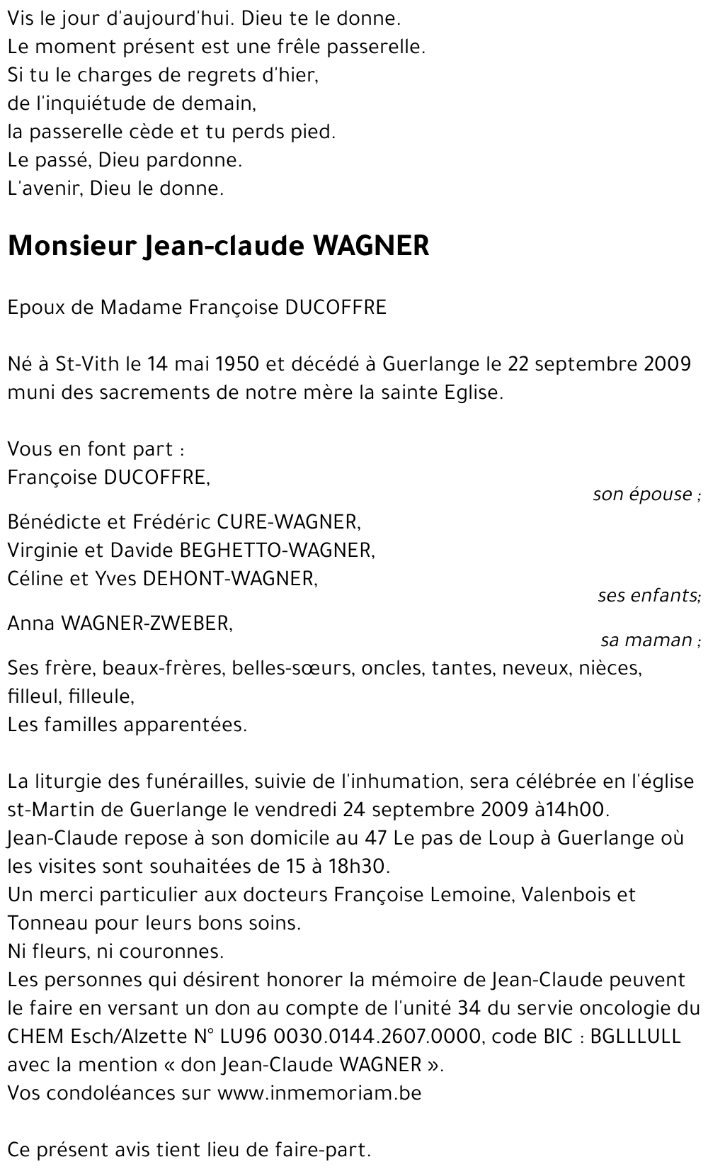 Jean-claude WAGNER