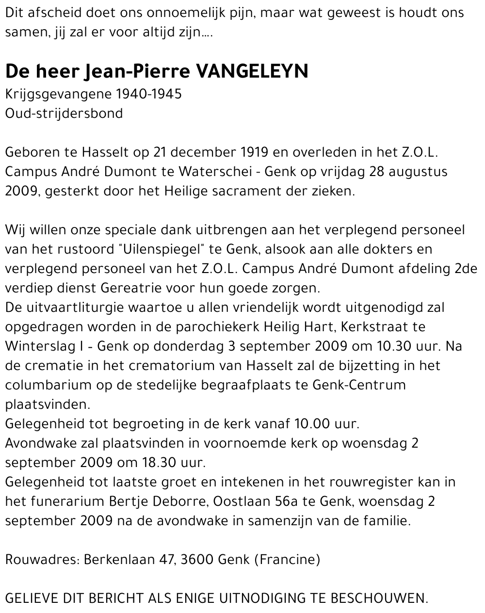 Jean-Pierre VANGELEYN