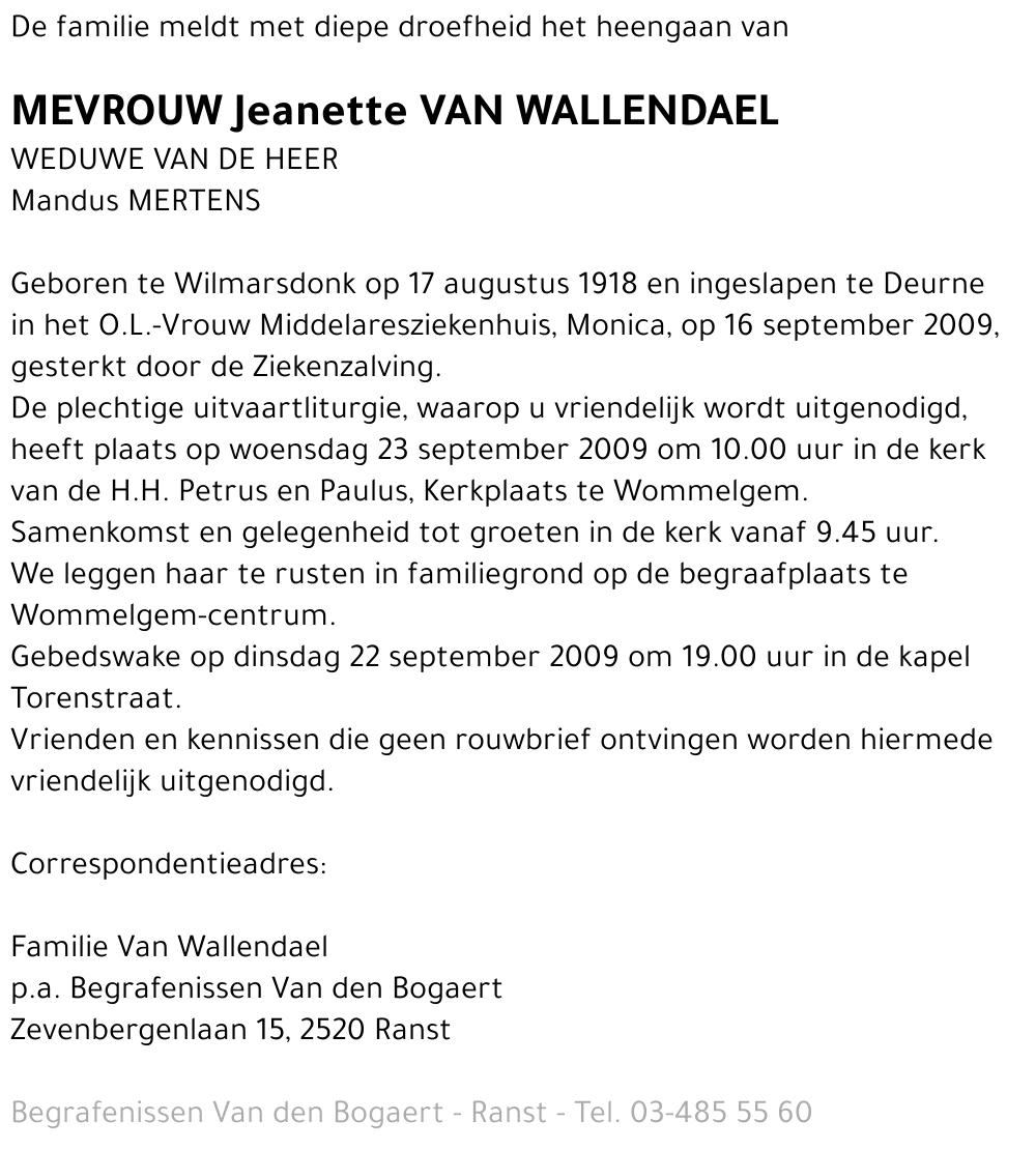 Jeanette Van Wallendael