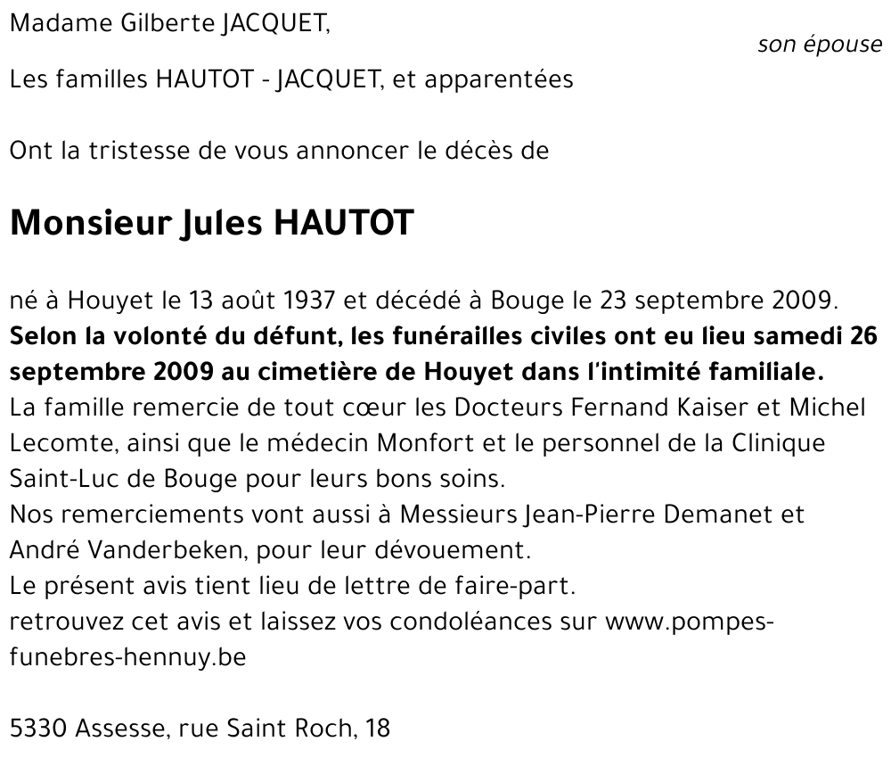 Jules HAUTOT