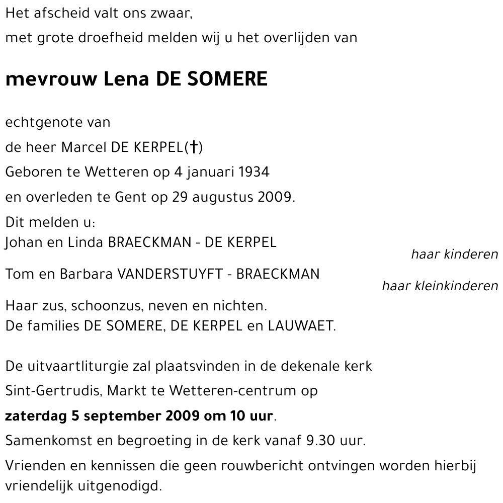 Lena DE SOMERE