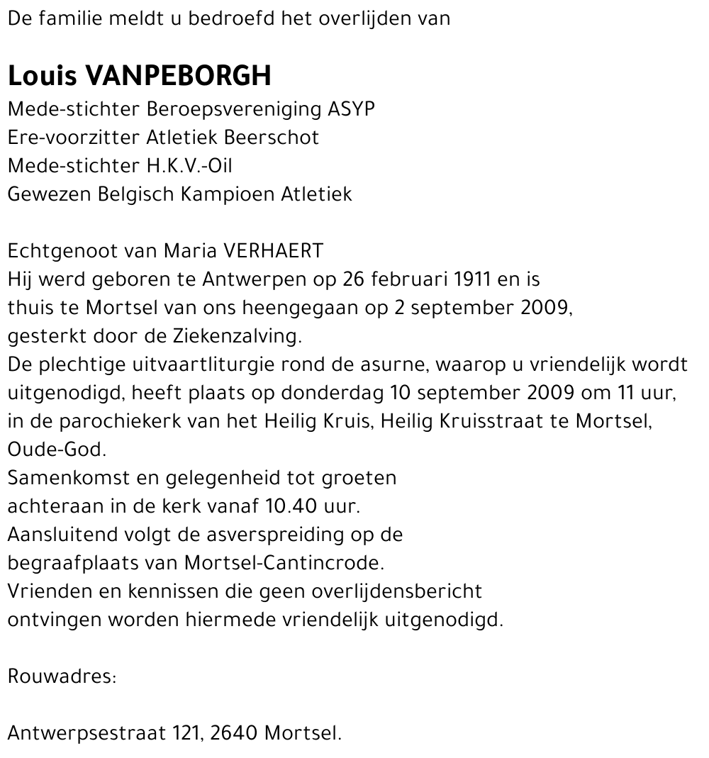 Louis Vanpeborgh