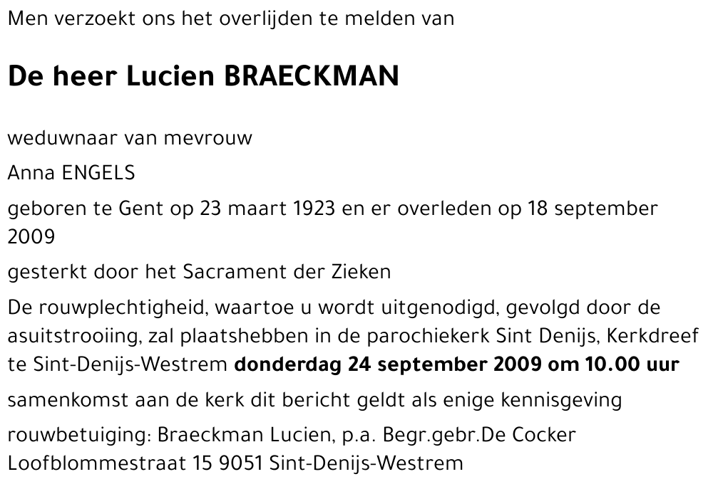 Lucien BRAECKMAN
