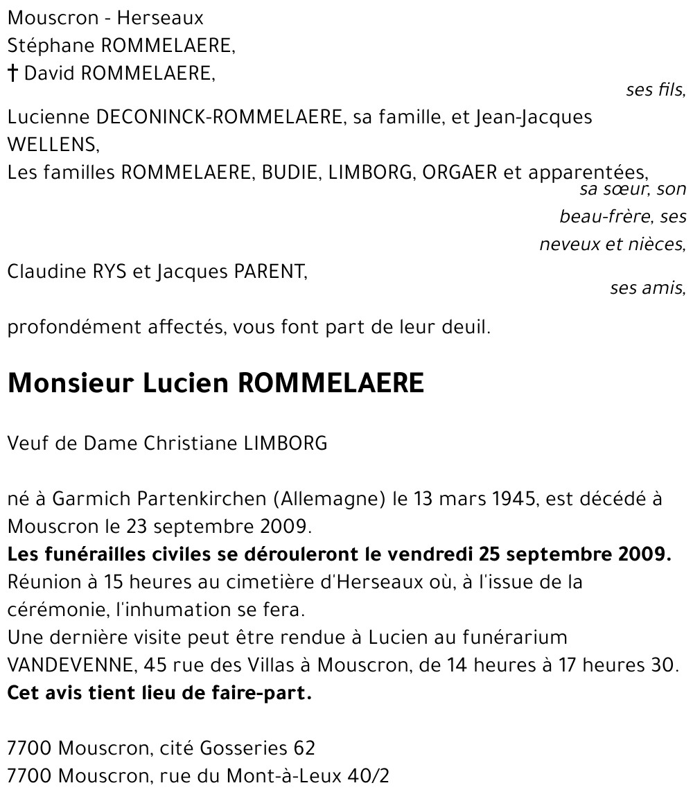 Lucien ROMMELAERE