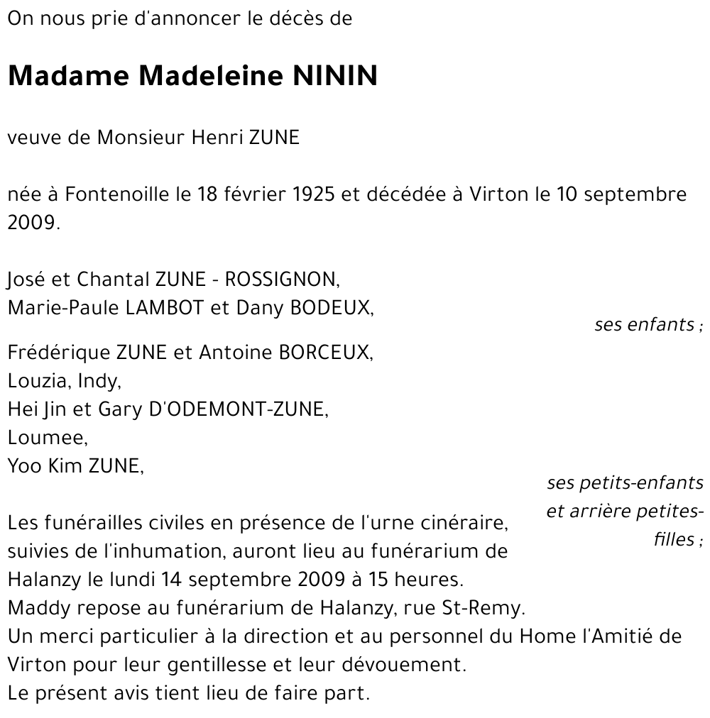 Madeleine NININ