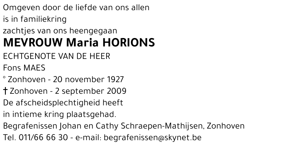 Maria Horions