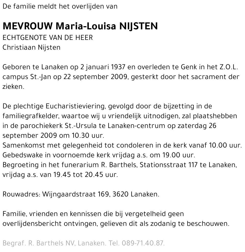 Maria-Louisa Nijsten