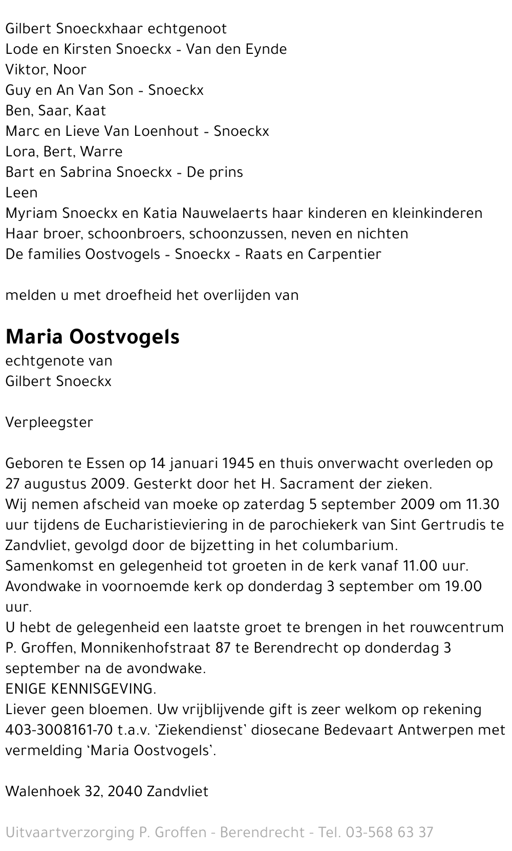 Maria Oostvogels