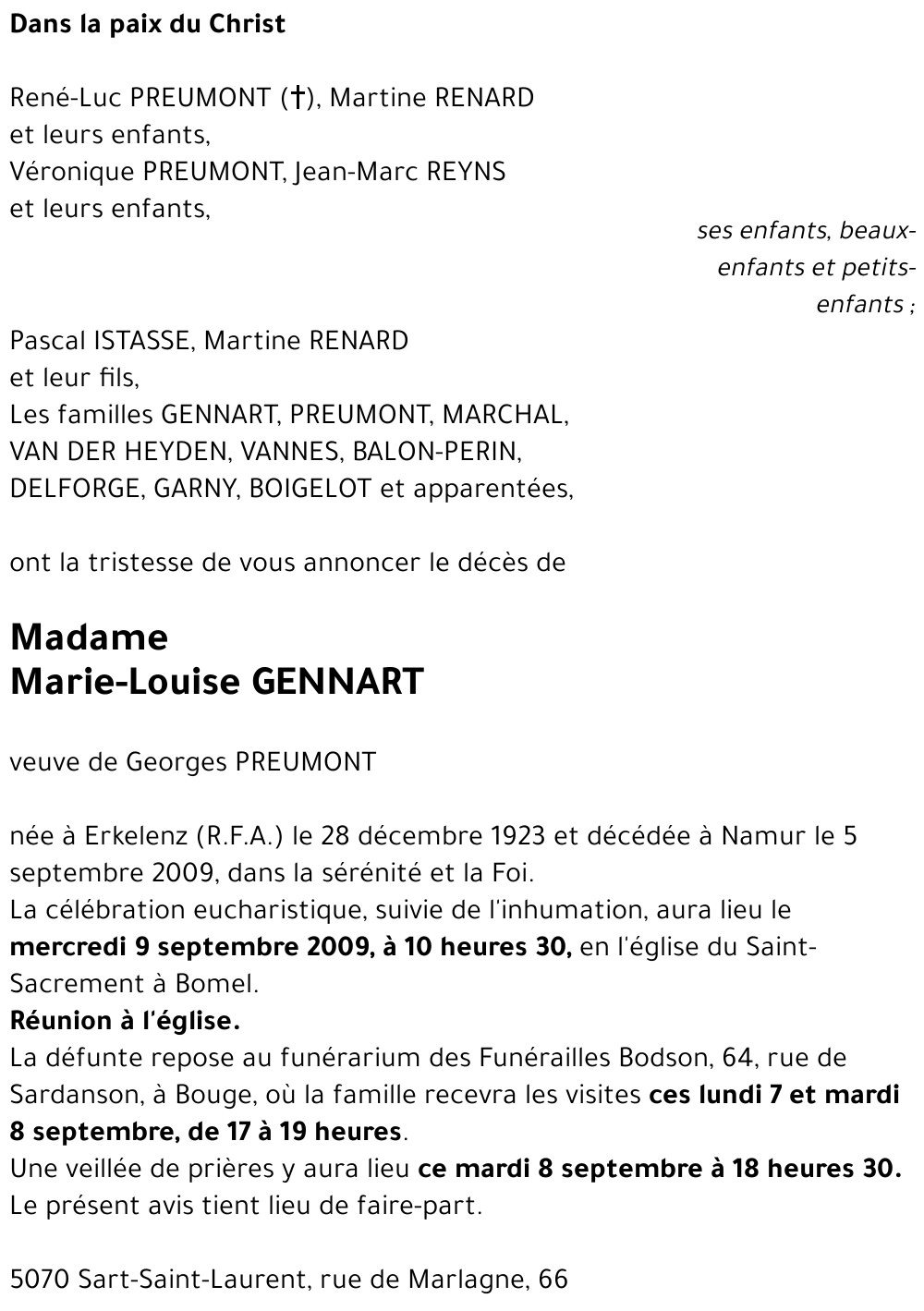 Marie-Louise GENNART