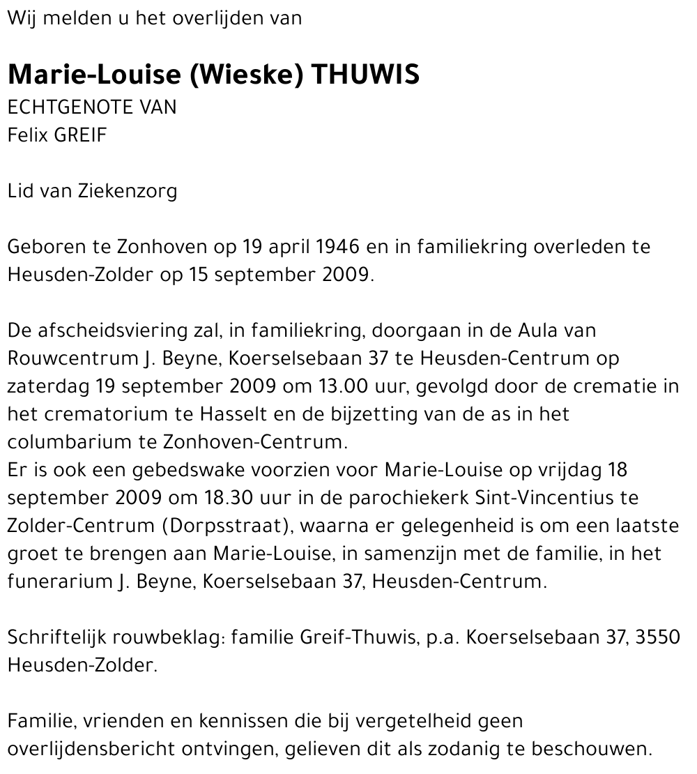 Marie-Louise Thuwis