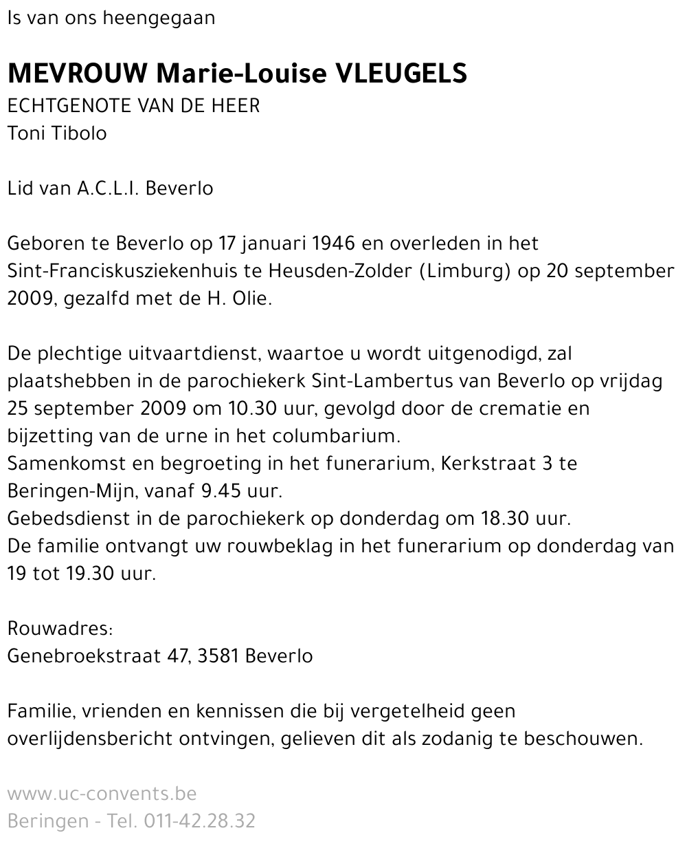 Marie-Louise Vleugels