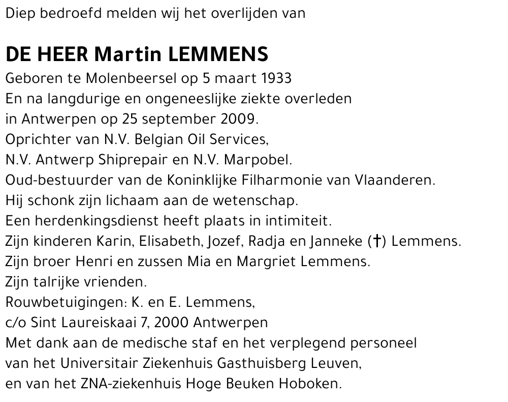 Martin Lemmens