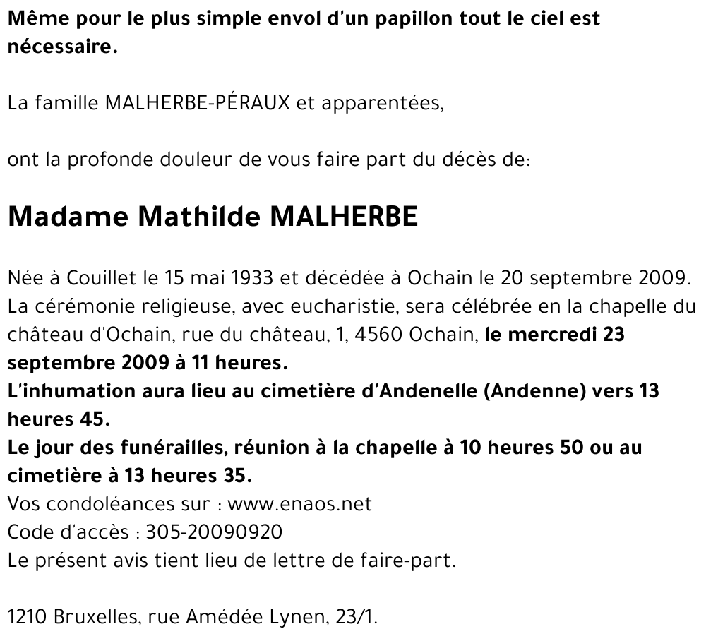 Mathilde MALHERBE