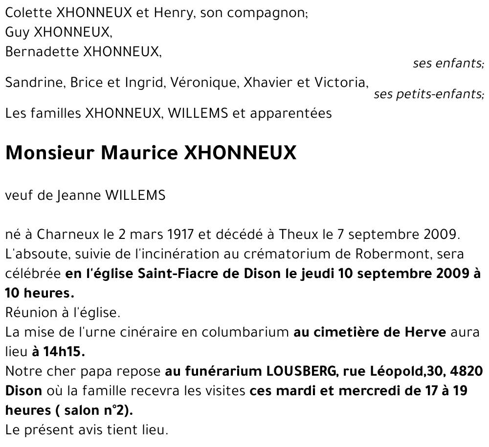 Maurice XHONNEUX