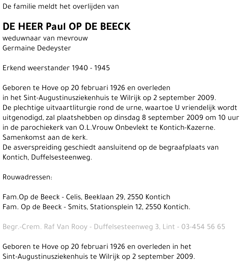 Paul Op de Beeck