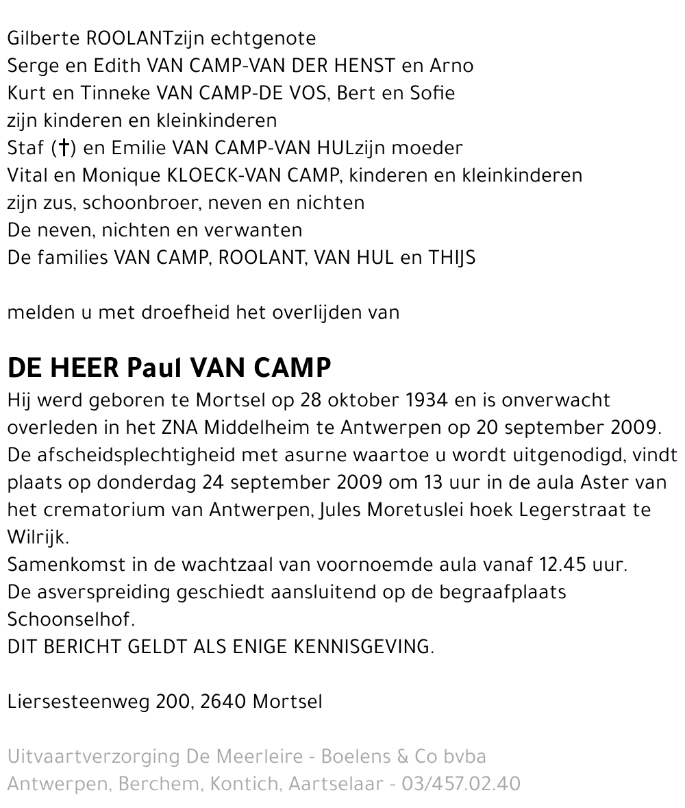 Paul Van Camp