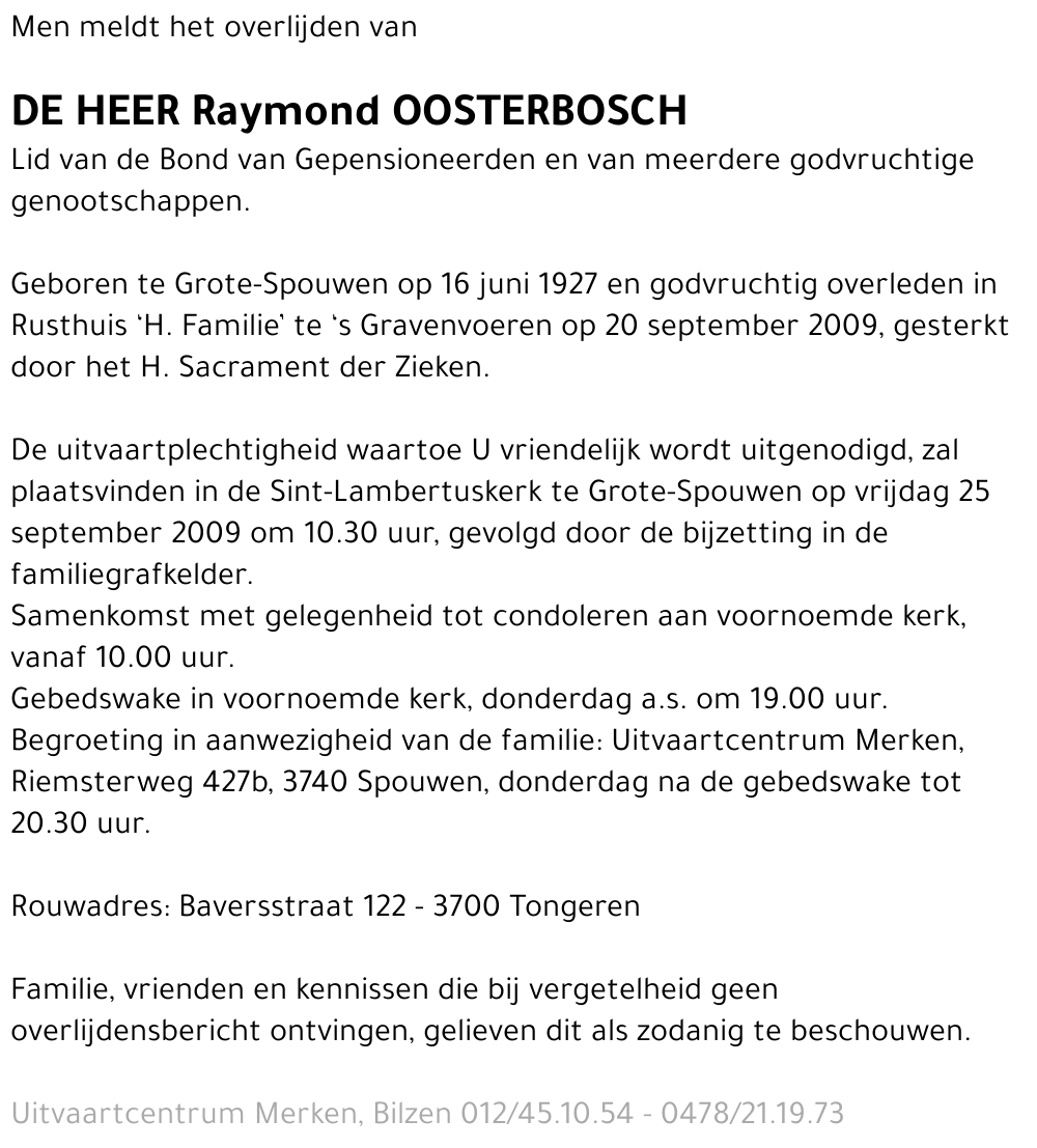 Raymond Oosterbosch