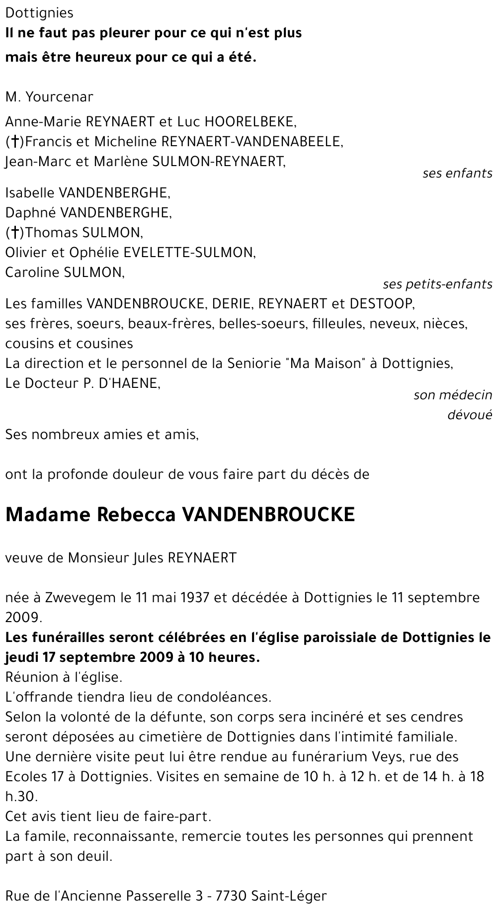 Rebecca VANDENBROUCKE