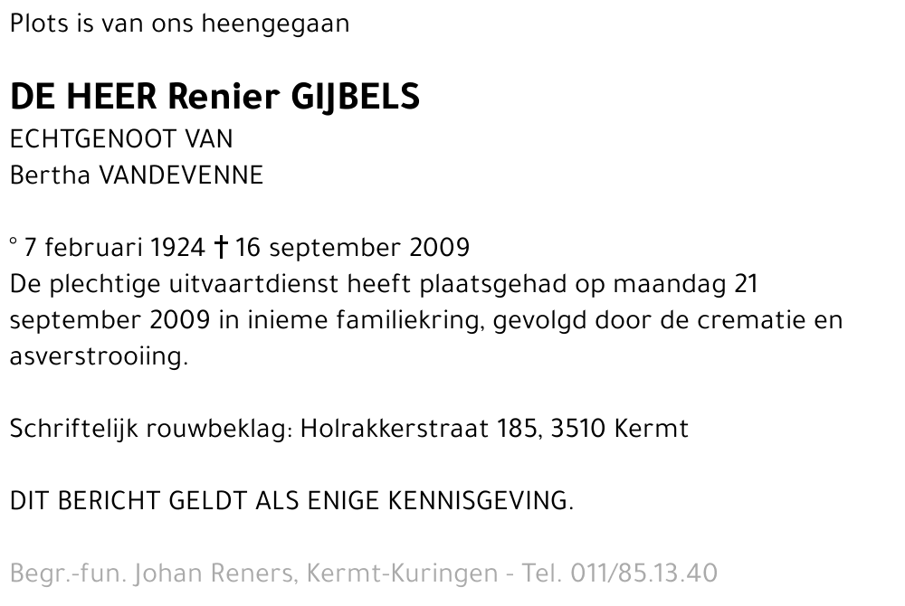 Renier Gijbels