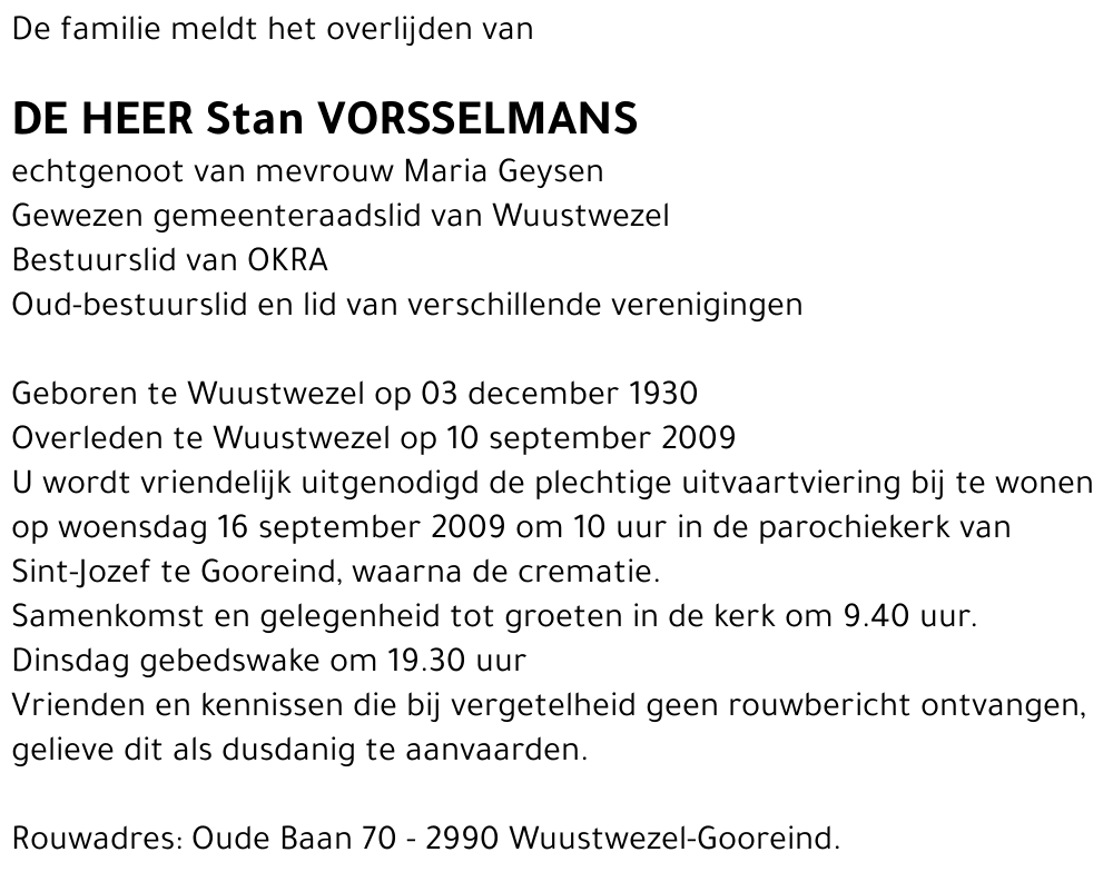 Stan Vorsselmans