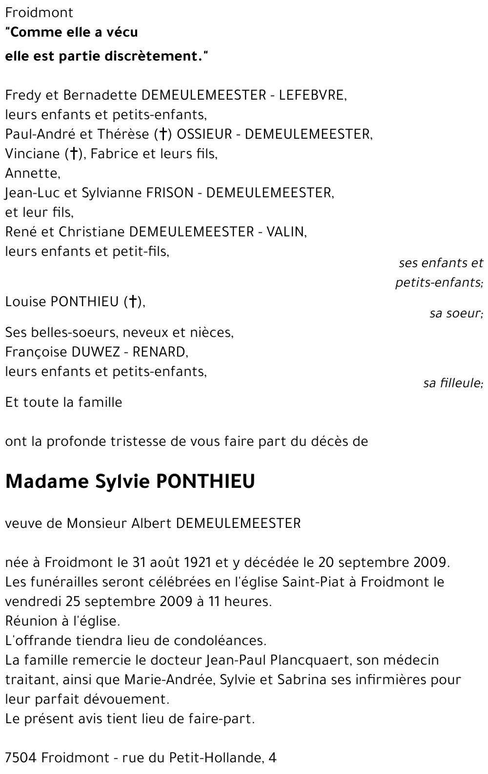 Sylvie PONTHIEU