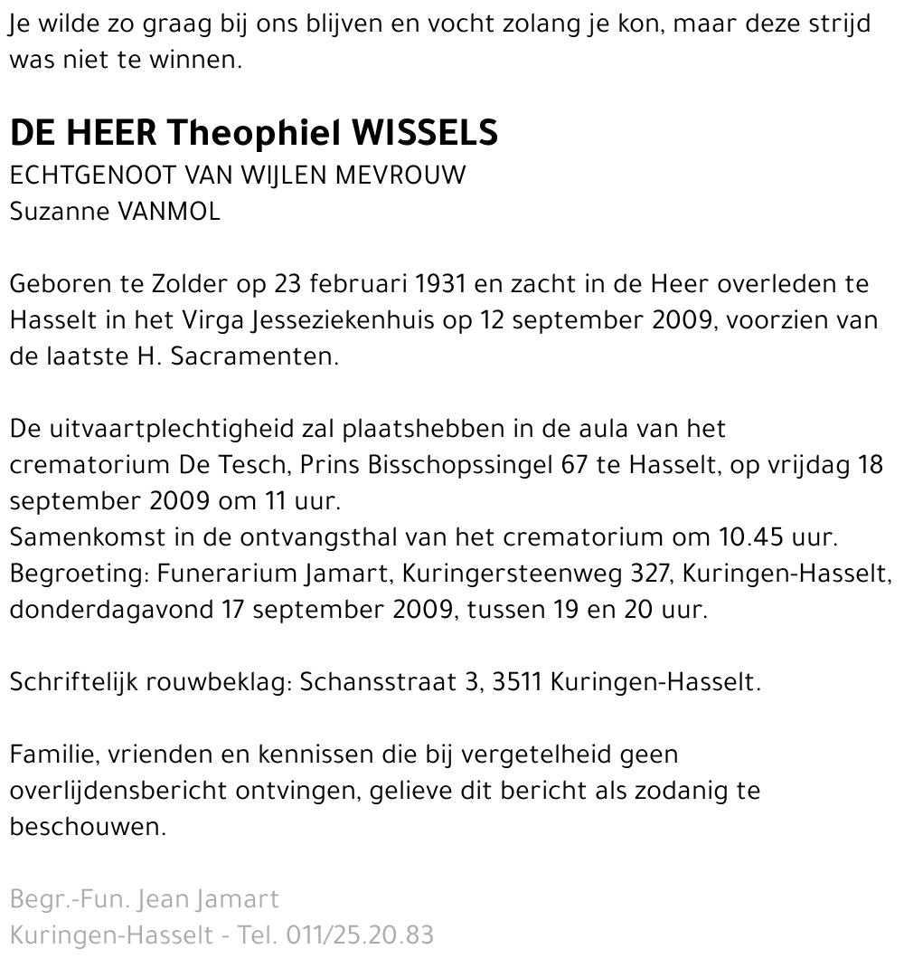 Theophiel Wissels
