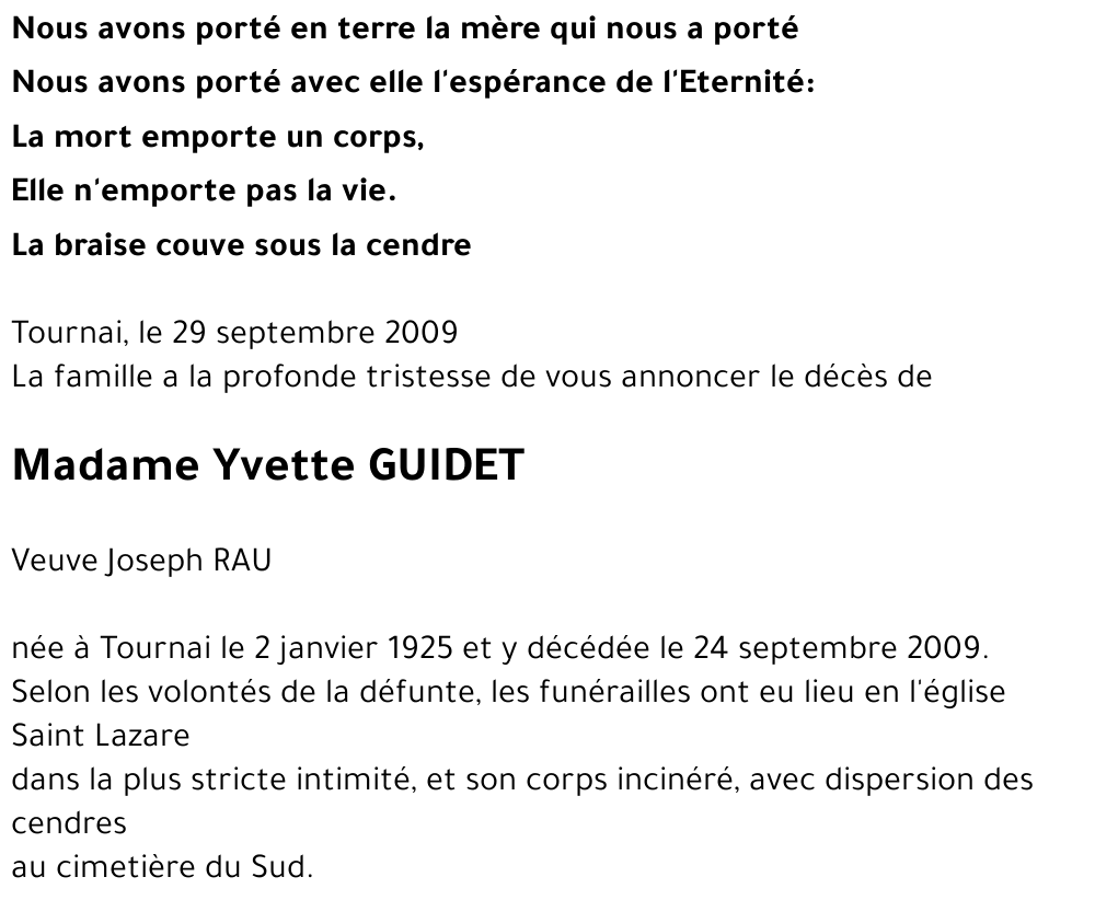 Yvette GUIDET