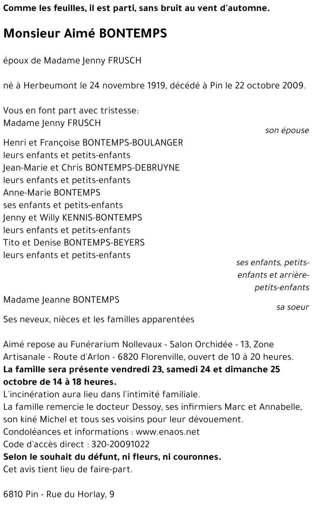 Aimé BONTEMPS