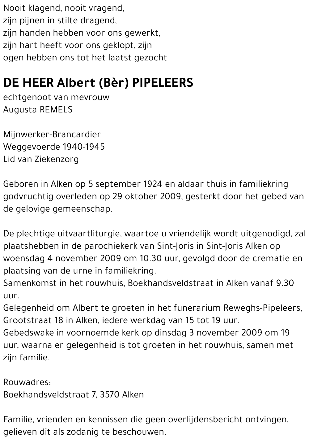 Albert (Bèr) Pipeleers