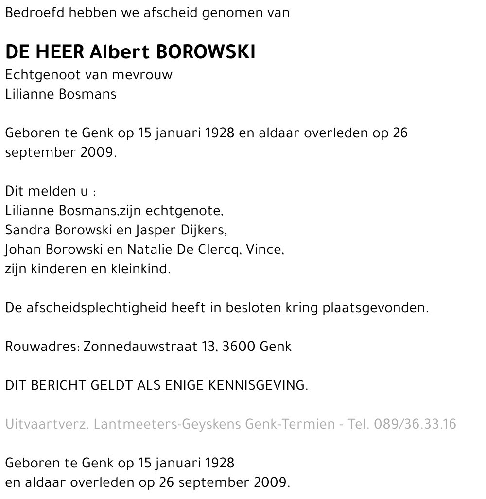 Albert BOROWSKI