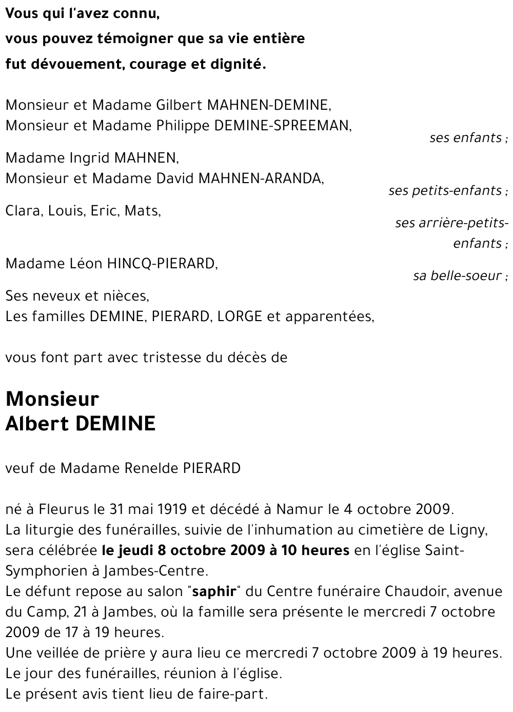 Albert DEMINE
