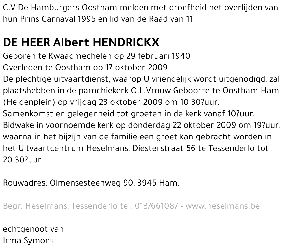 Albert Hendrickx