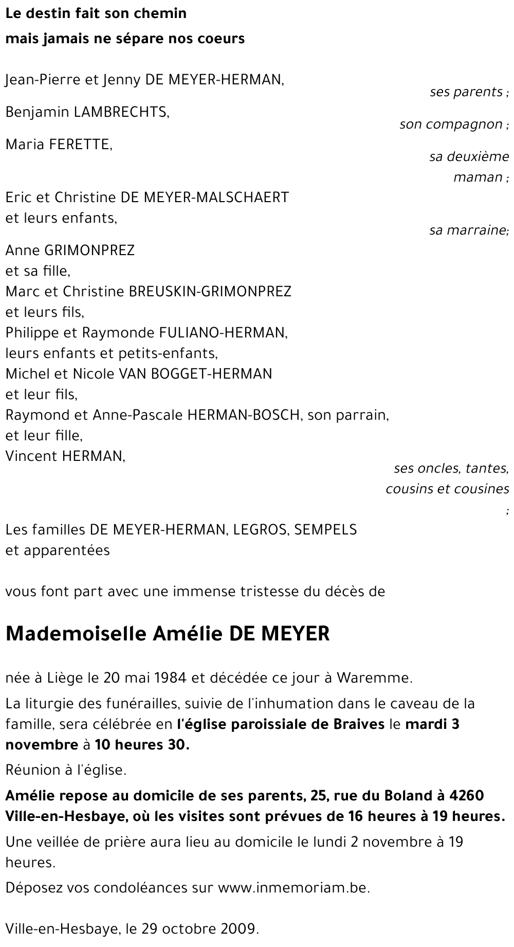 Amélie DE MEYER