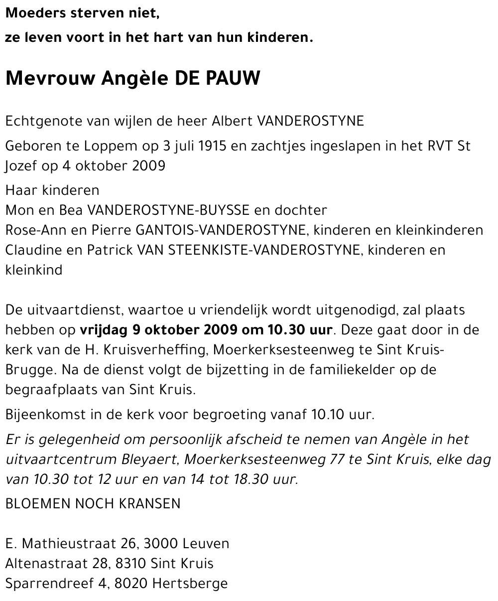 Angèle DE PAUW