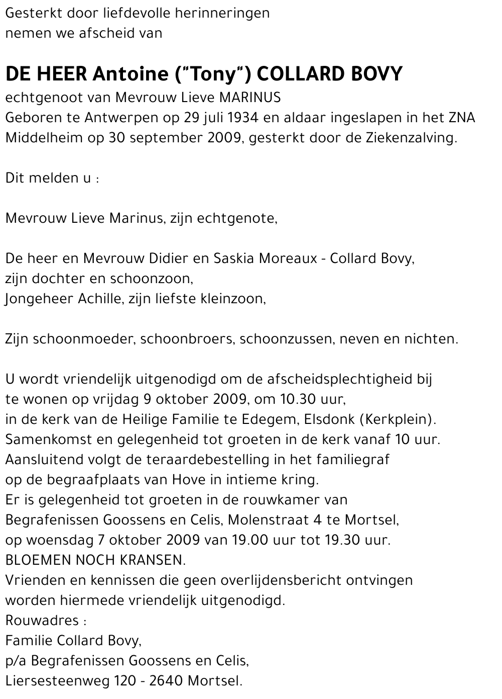 Antoine Collard Bovy