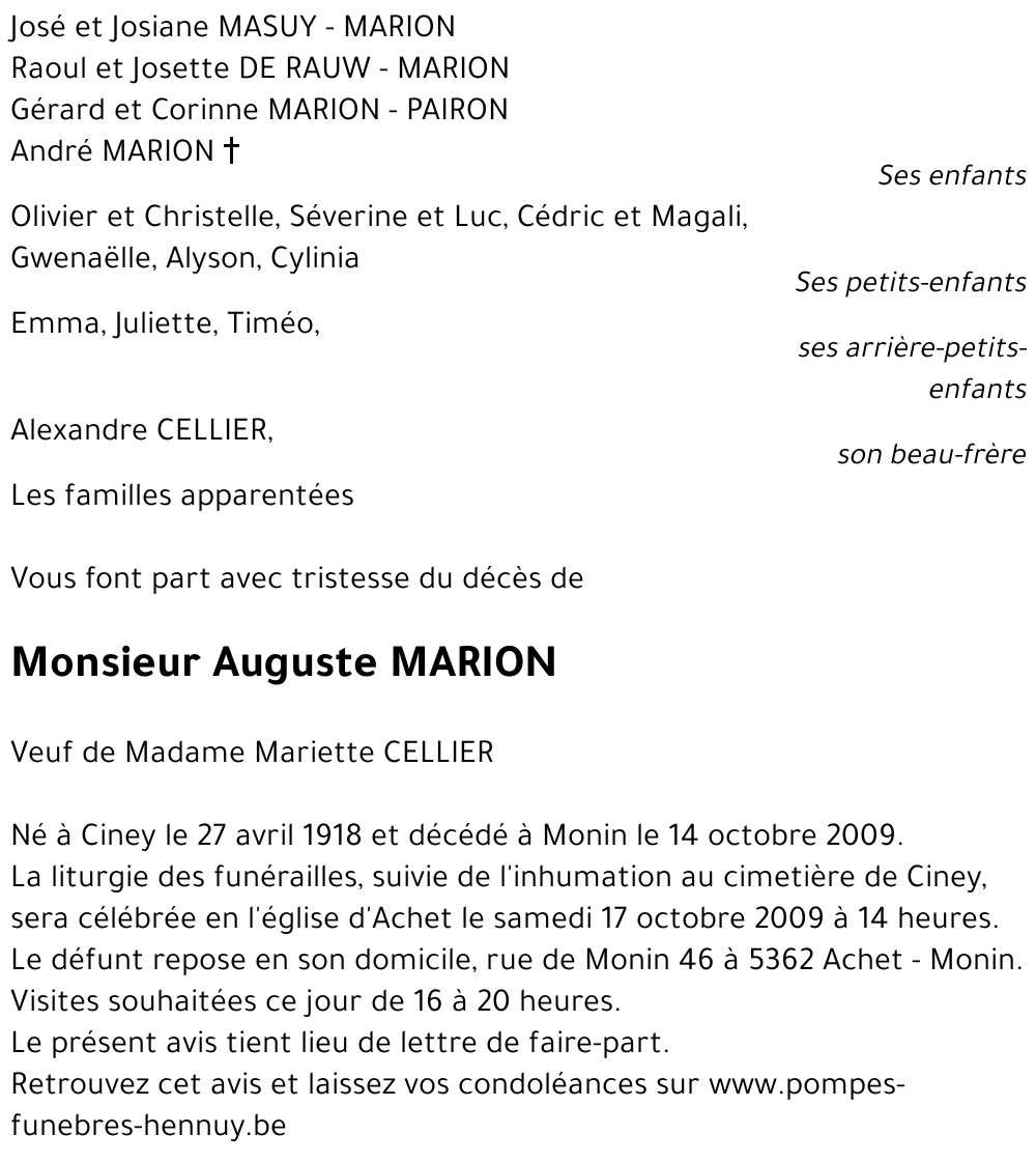 Auguste MARION