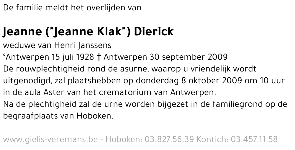 Dierick Jeanne