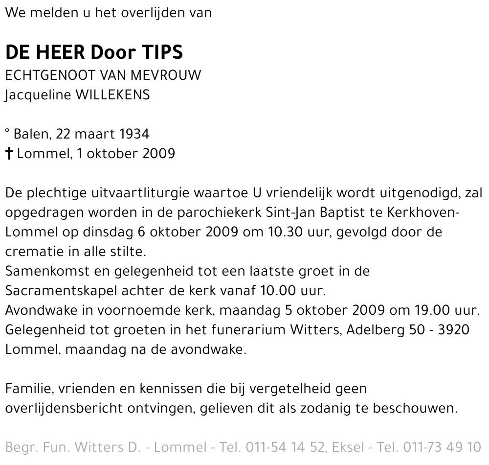 Door Tips