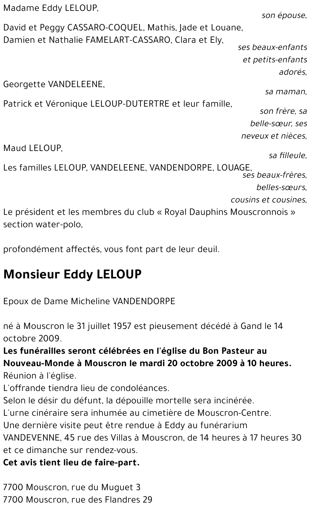 Eddy LELOUP