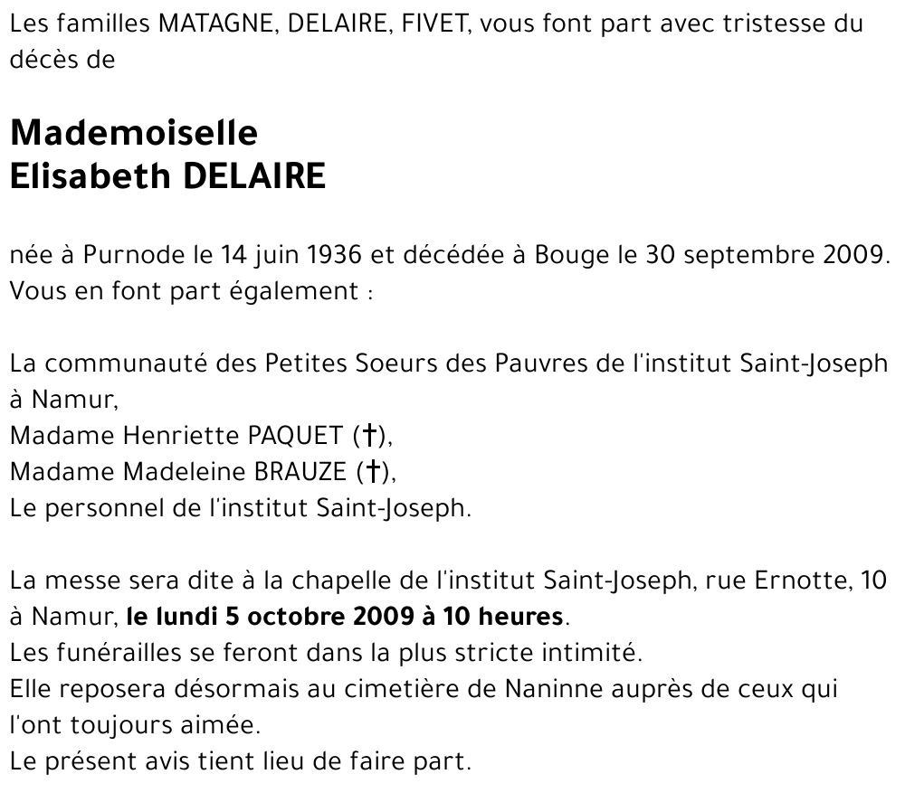 Elisabeth DELAIRE