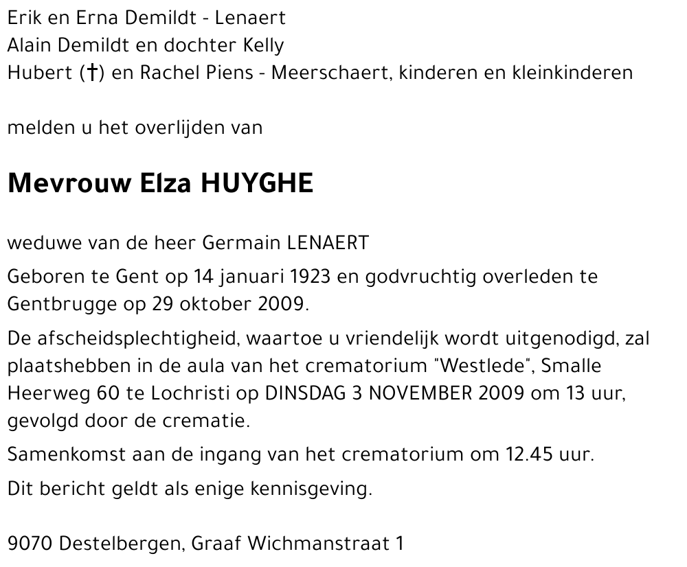 Elza HUYGHE