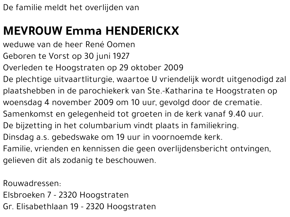 Emma Henderickx